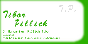 tibor pillich business card